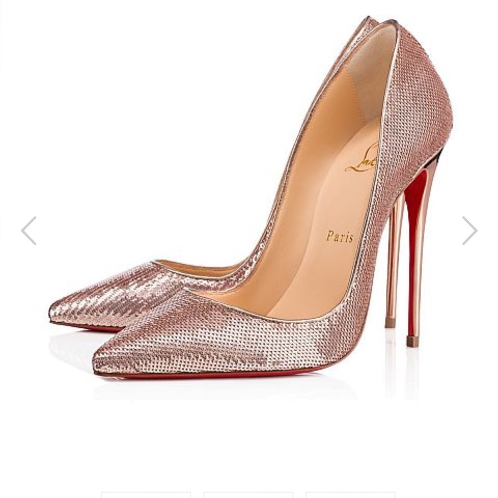Christian Louboutin So Kate Metallic Pumps